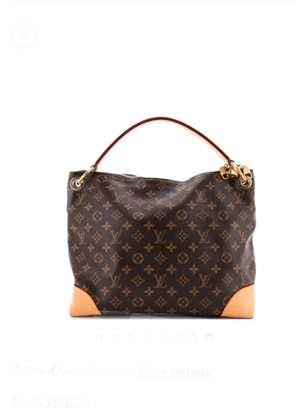 Louis Vuitton Brown Monogram Canvas Shoulder Bag